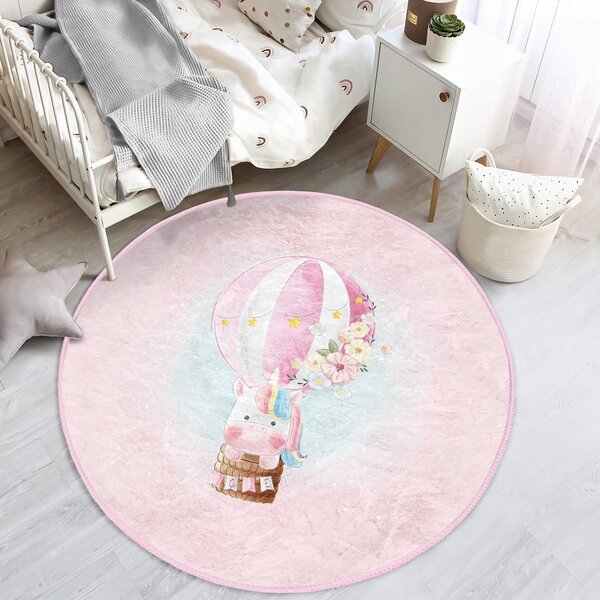 Covor pentru copii roz ø 120 cm Comfort – Mila Home