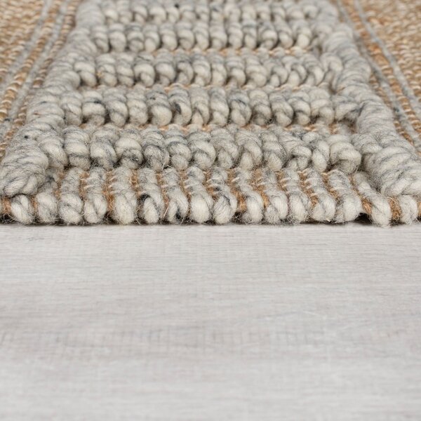 Covor tip traversă gri deschis/în culoare naturală 60x230 cm Medina – Flair Rugs