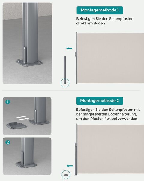 Copertina laterala Songmics Bej 180x300 cm