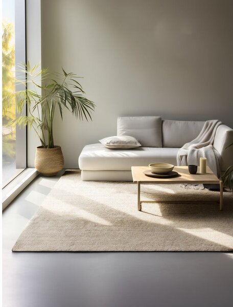 Covor crem din iută 80x150 cm Bouclé – Hanse Home
