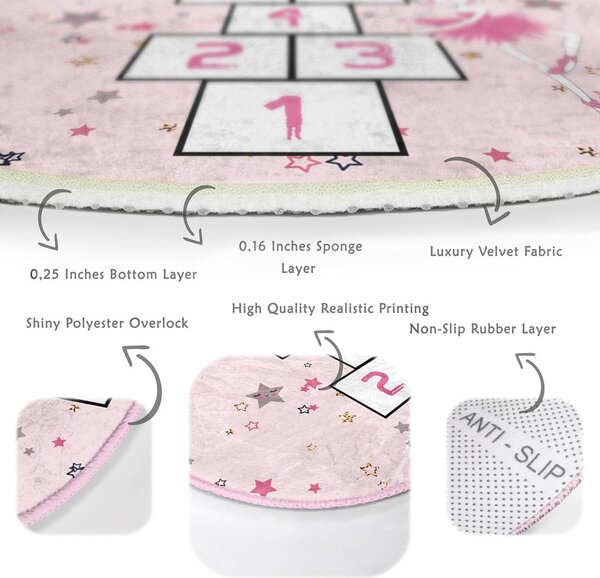Covor pentru copii roz ø 100 cm Comfort – Mila Home