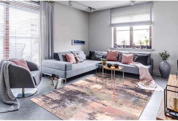 Covor roz deschis din lână 160x240 cm Fizz – Agnella