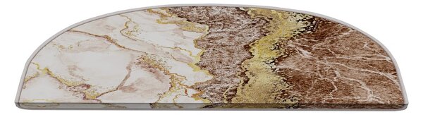 Covorașe pentru scări crem-maro deschis 16 buc. 20x65 cm Golden Marble – Vitaus