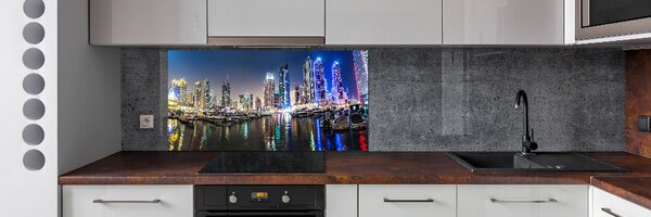 Panou perete bucătărie Dubai timp de noapte