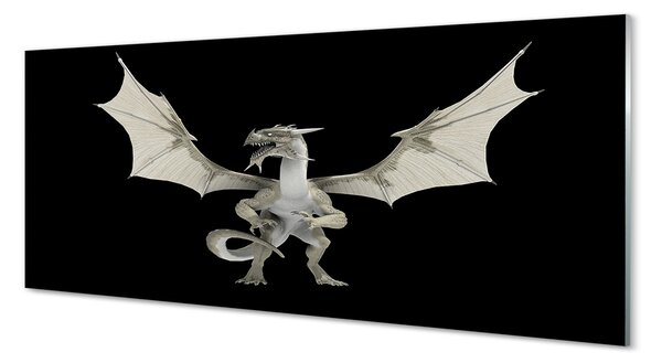Panouri de sticlă Dragon alb
