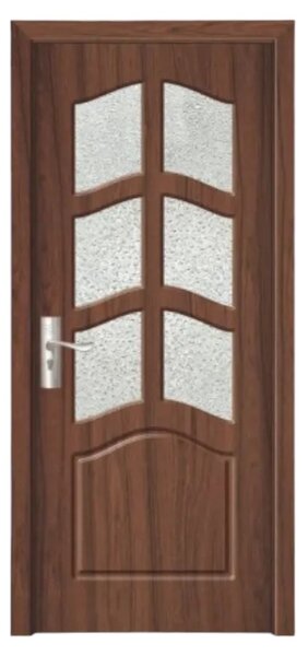 Usa Interior din MDF Novo Doors ND109, Cadru din Lemn Masiv, Geam Sablat, KIT COMPLET, Toc , Manere si balamale incluse (Culoare: Alb, Dimensiune: 60 cm, Maner: Standard, Toc: Fix)