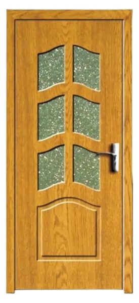 Usa Interior din MDF Novo Doors ND109, Cadru din Lemn Masiv, Geam Sablat, KIT COMPLET, Toc , Manere si balamale incluse (Culoare: Alb, Dimensiune: 60 cm, Maner: Standard, Toc: Fix)