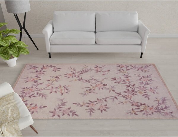 Covor roz deschis lavabil 80x50 cm - Vitaus