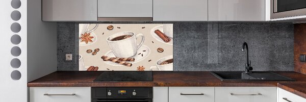 Panou sticlă bucătărie ceașcă de cafea
