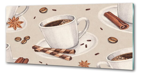 Panou sticlă bucătărie ceașcă de cafea