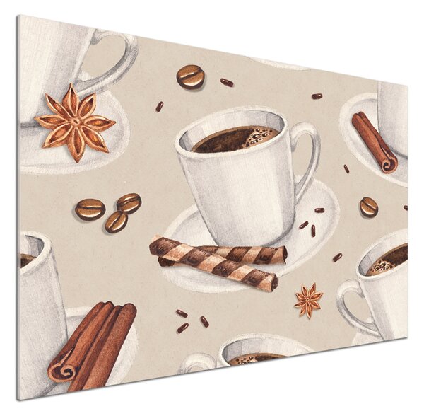 Panou sticlă bucătărie ceașcă de cafea