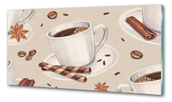 Panou sticlă bucătărie ceașcă de cafea