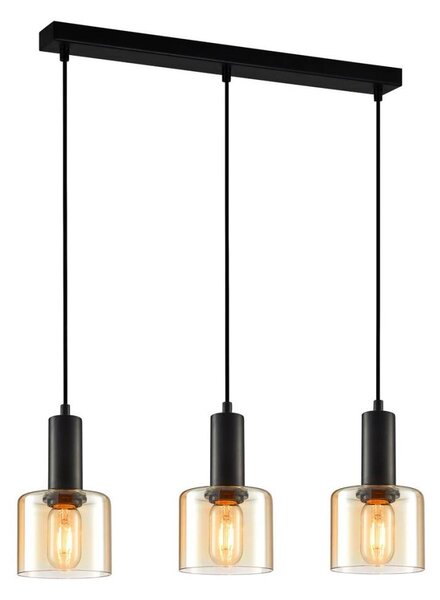 Lustră pe cablu SANTIA 3xE27/40W/230V negru ITALUX PND-65342-3-BK+AMB