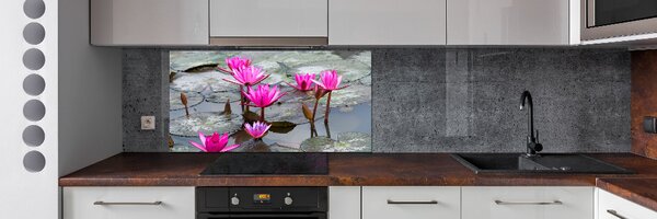 Panou perete bucătărie floare de lotus