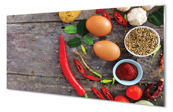 Panouri de sticlă Pepper frunze de ouă