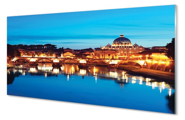 Panouri de sticlă Roma River poduri apus de soare