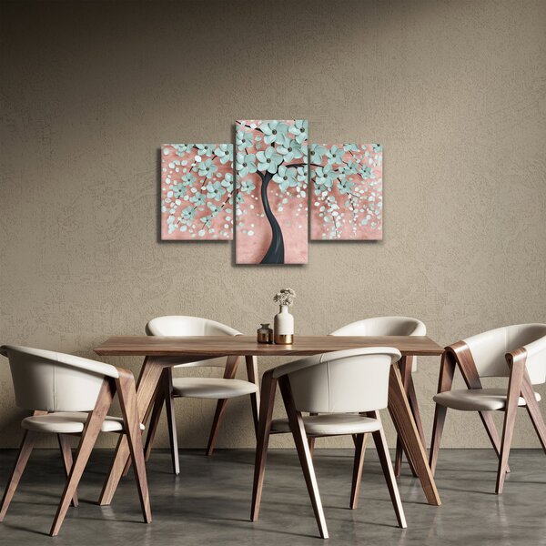 Tablou - Flori albastre în pastel (90x60 cm)