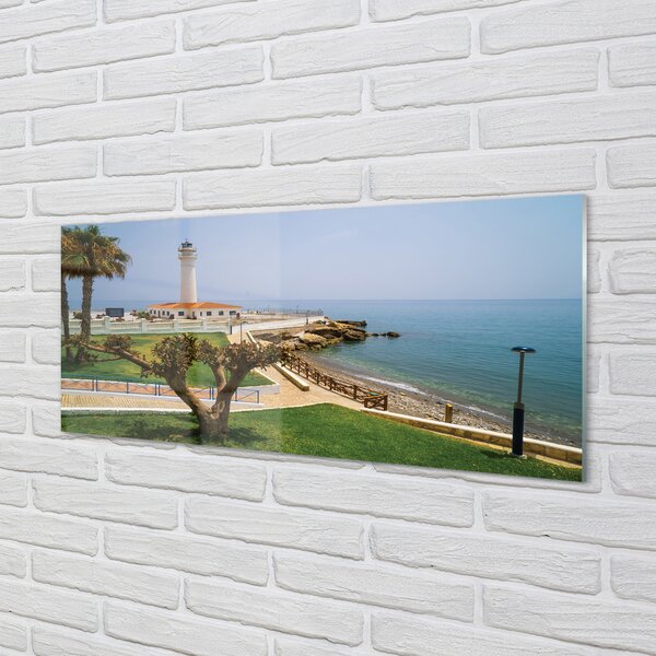Panouri de sticlă Spania Coast far