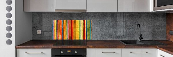 Panou sticlă decorativa bucătărie dungi colorate