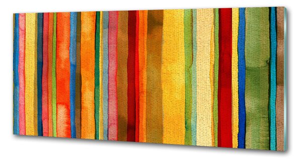 Panou sticlă decorativa bucătărie dungi colorate
