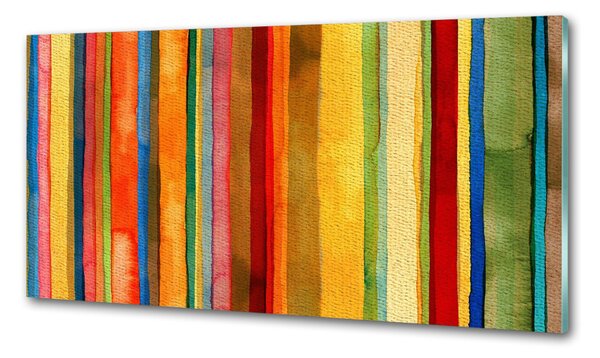 Panou sticlă decorativa bucătărie dungi colorate