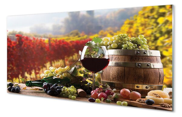 Panouri de sticlă sticlă de vin de toamnă