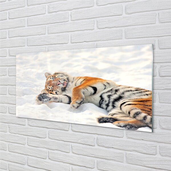 Panouri de sticlă Tiger de iarnă