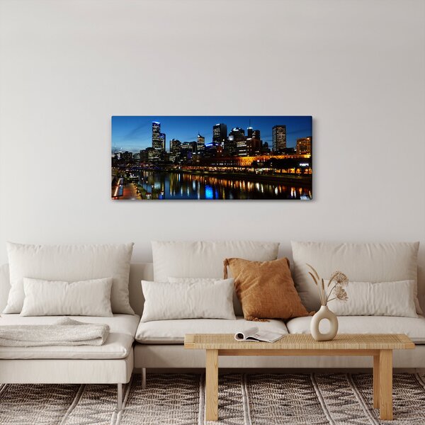 Tablou cu noaptea în Melbourne (120x50 cm)