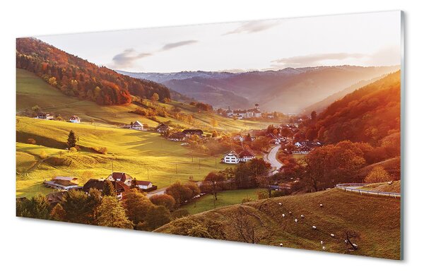 Panouri de sticlă Germania vale clădiri de pădure