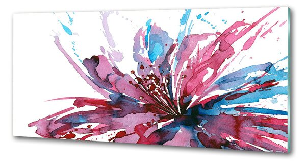 Panou sticlă decorativa bucătărie floare abstract
