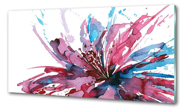 Panou sticlă decorativa bucătărie floare abstract
