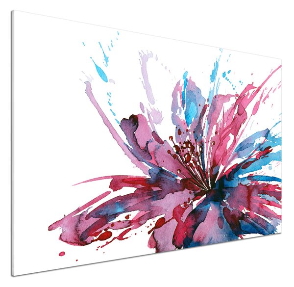 Panou sticlă decorativa bucătărie floare abstract