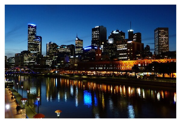 Tablou cu noaptea în Melbourne (90x60 cm)