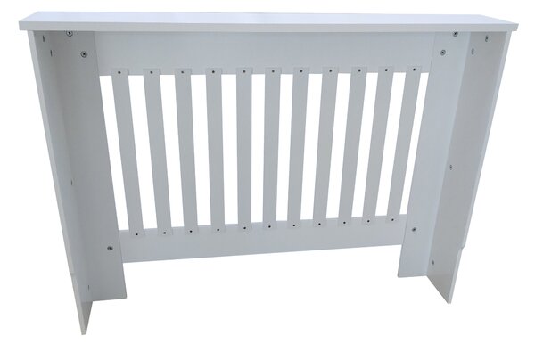 Mască M - 112 cm, grosime 18 mm, pentru calorifer alb lucios / lemn MDF cu lamele verticale