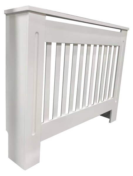 Mască M - 112 cm, grosime 18 mm, pentru calorifer alb lucios / lemn MDF cu lamele verticale