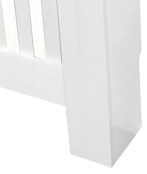 Mască M - 112 cm, grosime 18 mm, pentru calorifer alb lucios / lemn MDF cu lamele verticale