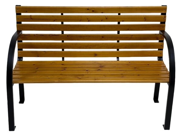Bancă grădină AURA lemn/oțel 122x60x80 cm