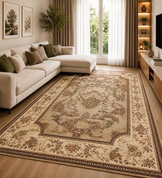 Covor Clasic, Lotos 15091, Crem Bej, Diverse Dimensiuni