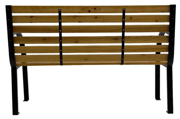 Bancă grădină AURA lemn/oțel 122x60x80 cm