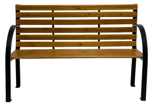 Bancă grădină AURA lemn/oțel 122x60x80 cm