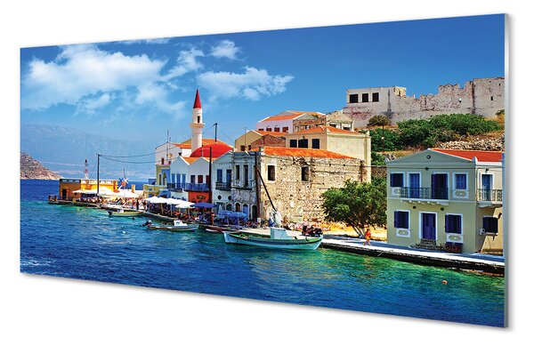 Panouri de sticlă Grecia munți coasta mării