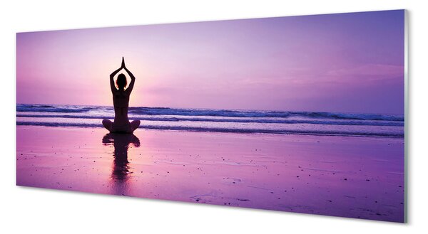 Panouri de sticlă Femeie yoga mare