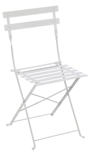 Set Bistro Flair - mobilier terasa gradina, 2 scaune + masa, otel vopsit - alb