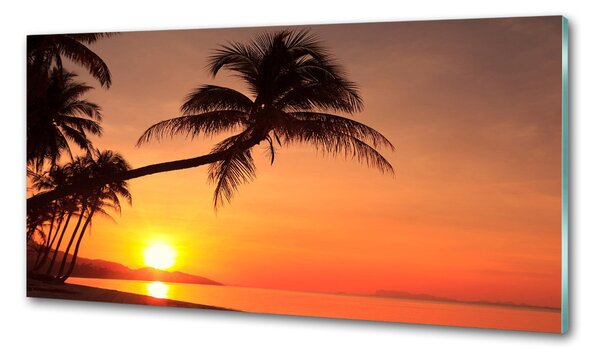 Panou sticlă decorativa bucătărie Sunset Beach