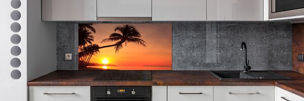 Panou sticlă decorativa bucătărie Sunset Beach