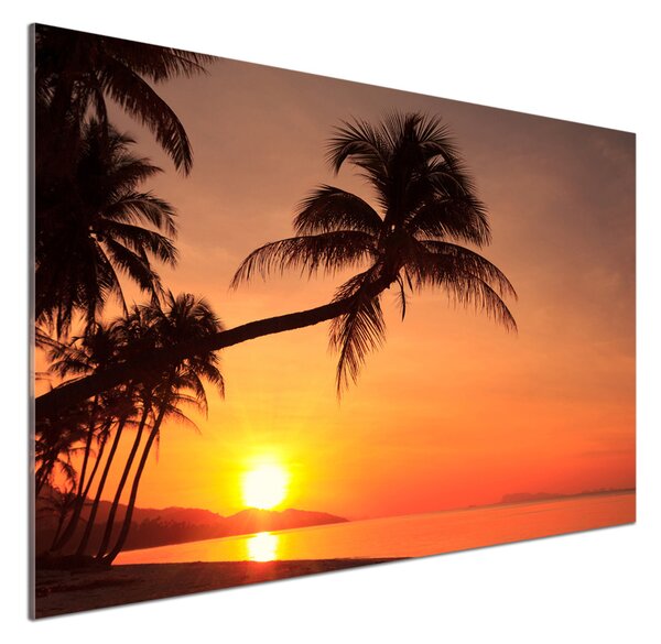 Panou sticlă decorativa bucătărie Sunset Beach