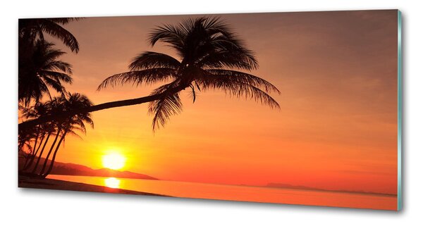 Panou sticlă decorativa bucătărie Sunset Beach