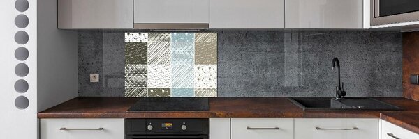 Sticlă pentru bucătărie modele geometrice