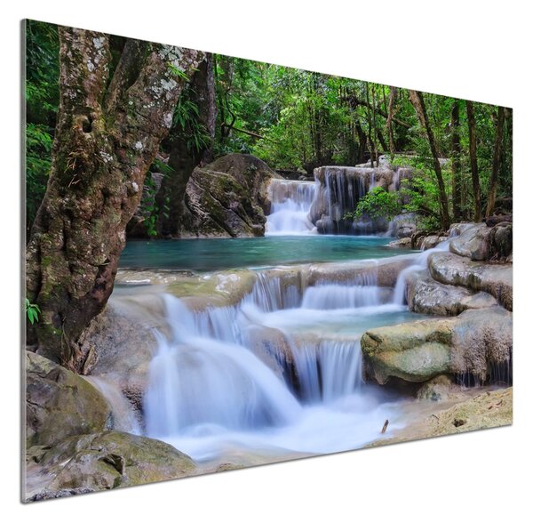 Panou sticla securizata bucatarie Cascade în pădure