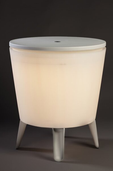 Masă de grădină cu frapieră rotundă 49.5x49.5 cm Illuminated cool – Keter
